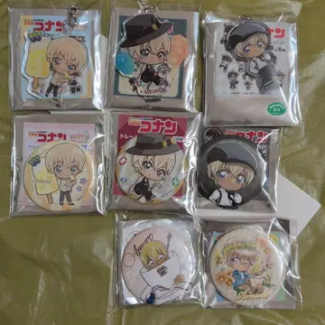 명탐정 코난 캔뱃지 아크릴 키링 아무로 묶음 판매