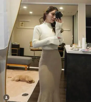 aimeine 에메인 백 오픈 니트