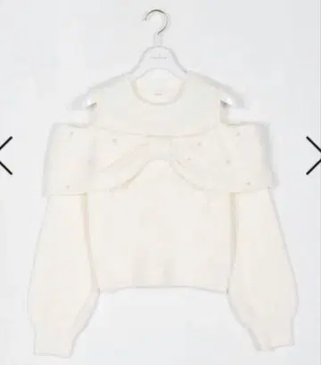 evelyn 에블린 리본 오프숄더 니트