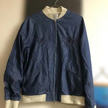 뱅퀴시 도쿄 SOUVENIR JACKET 데님풍 스카잔 호랑이