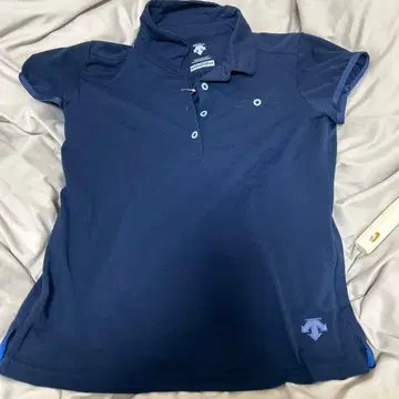 DESCENTE 여성용 피케 셔츠 L 네이비