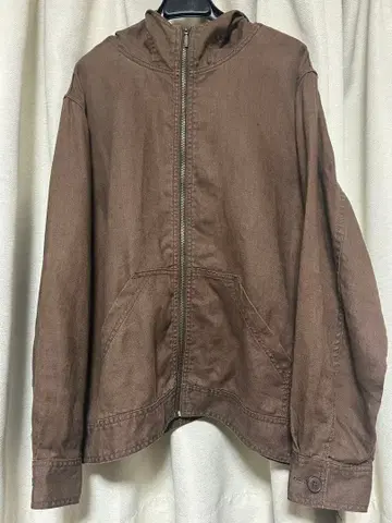 Eddie Bauer 후드 부착 브라운 자켓 린넨 XL