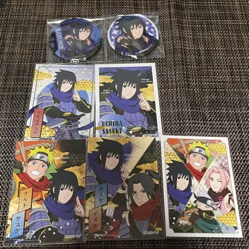 NARUTO Cyber Style 닌자 캔뱃지 미니 브로마이드 사스케