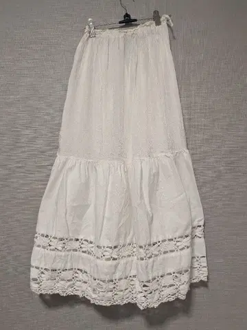 빈티지 면 레이스 페치 스커트 이너 스커트 구제 의류