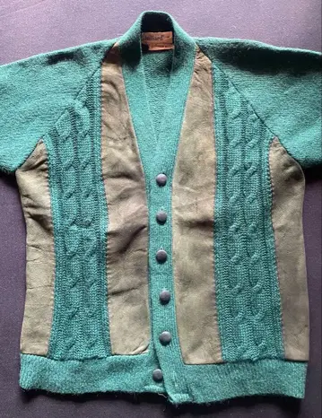 60s Juilliard 스웨이드 x 울 가디건