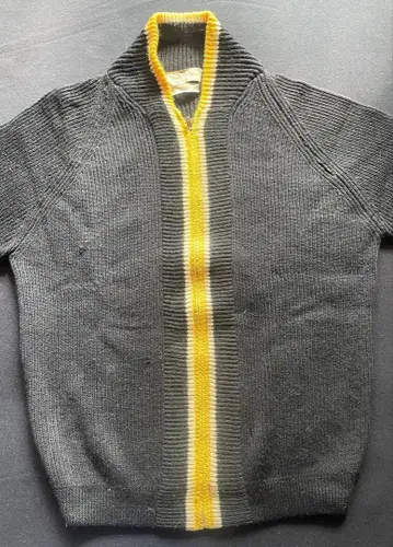 60's White Staq 집업 니트 가디건