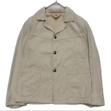 45R 새상품급 콘초 단추 히코리 스트라이프 자켓 일본제 R자수