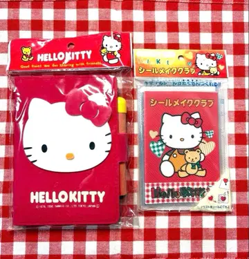 헬로키티 헤이세이 레트로 수첩 씰북 당시 물건 90년대