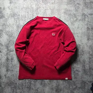 90s 칼리지 계열 N Huskers 자수 V넥 롱T