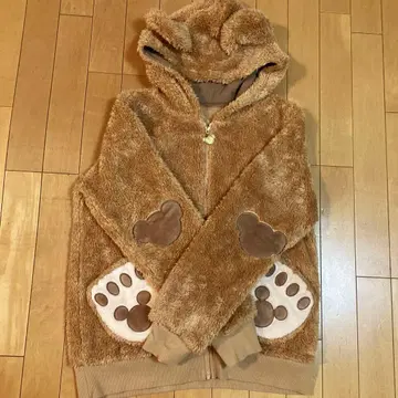 고품질 도쿄디즈니씨 한정판 더피 귀 달린 후드티 여성용 M