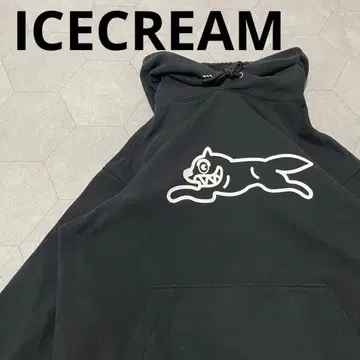 [ 인기 모델 ] 아이스크림 풀오버 후드티 러닝독 XL 블랙