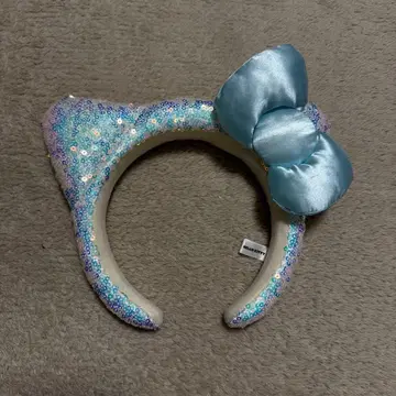 헬로키티 머리띠 유니버셜 스팽글 스카이블루