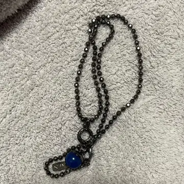 월드 지오 스포츠 gio sport 파랑 마노 펜던트 목걸이 빈티지