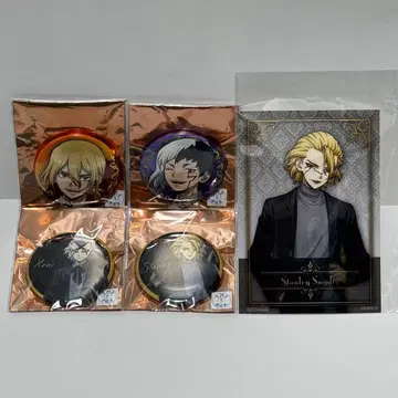 Dr.STONE 점프 페스타 캔뱃지 블랙 슈트 The 캐릭터