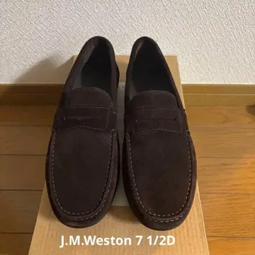 J.M.Weston 드라이빙 슈즈 다크 브라운 스웨이드 7 1/2D