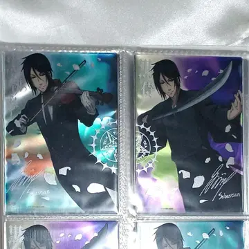 세바스찬 금박 사인 포함 클리어 카드 블랙 집사 트레이딩 카드