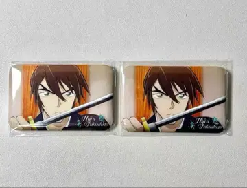 2개 중국 한정판 명탐정 코난 후쿠시로 세이 스퀘어 캔뱃지 코난 카페