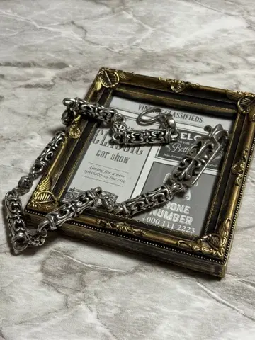 [극레어/당시물] A&G 월렛 체인 실버 925 빈티지