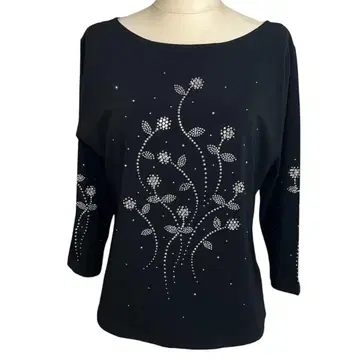 큐빅 반짝반짝 꽃 모티브 엘레강트 사교댄스