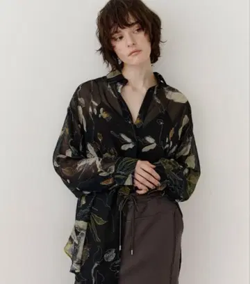 LA BELLE ETUDE 오리지널 vintage 플라워 프린트 셔츠