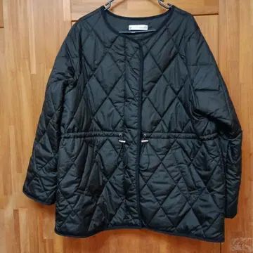 블랙 퀼팅 자켓