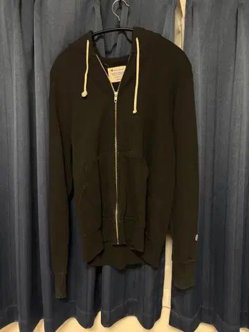 챔피온 블랙 풀 집업 후드티 L 사이즈