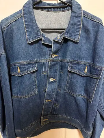 데님 블루 크롭 자켓