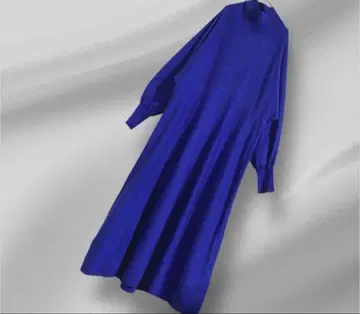 빅 사이즈 suger ROSE 돌먼 하이넥 니트 원피스 로얄 블루