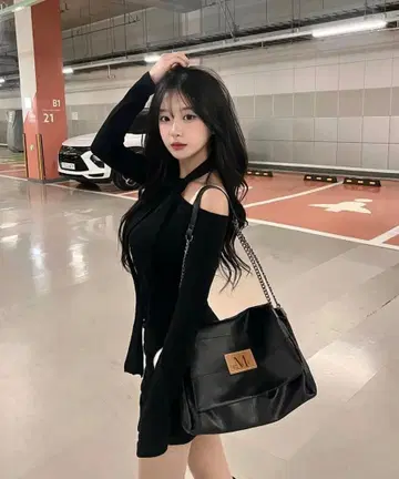 무센트 MUCENT 가죽 체인 숄더백 숄더 한국