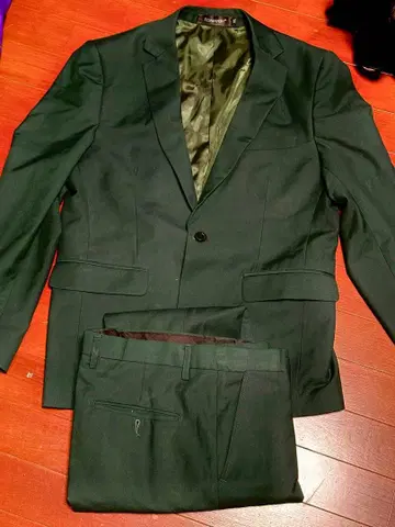 다크 그린 수트 재킷 바지 XL 원 세트