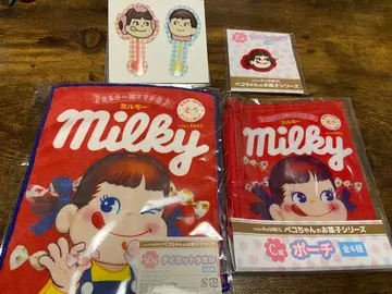 캐릭터 복권 페코짱 파우치 다이컷 타월 와펜 배지 스티커