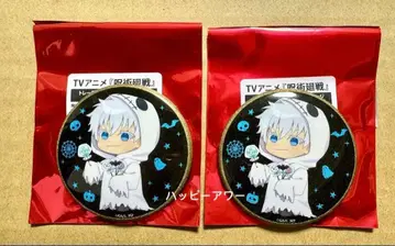 주술회전 마루큐브 글리터 캔뱃지 할로윈 고죠 사토루 2개 세트