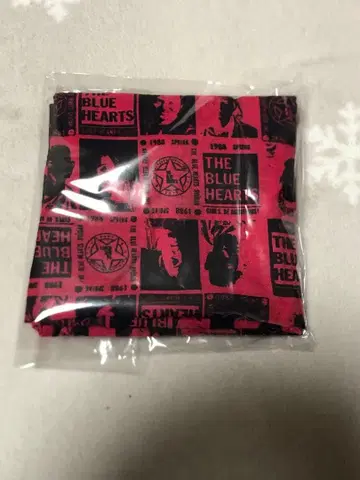 THE BLUE HEARTS 블루하츠 투어 굿즈 손수건 빨강 검정