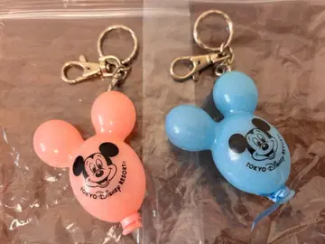 디즈니 미키 벌룬 풍선 키링 키체인 파랑 핑크