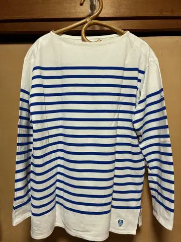 ORCIVAL 오르치발 보더 블루 화이트 긴팔 티셔츠 새상품급