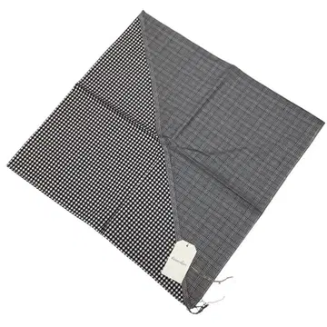 스티븐 앨런 비대칭 스카프 블랙/화이트/빨간색 체크 대형 스톨