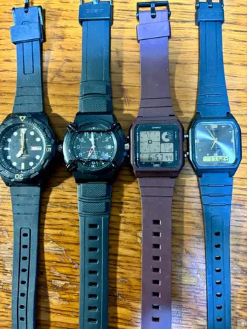 CASIO 디지털 아날로그 시계 4종 세트