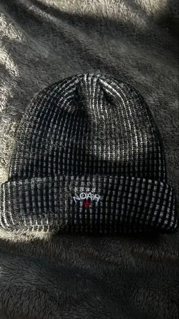 NOAH 니트 모자 블랙 그레이