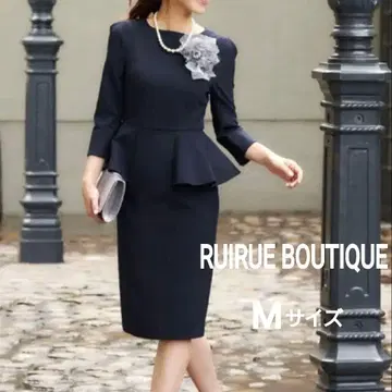 루일 에 부티크 페플럼 원피스 포멀 네이비 M