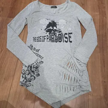 헤이세이 갸루 y2k 그런지 롱T 페어리코어 스컬 펑크