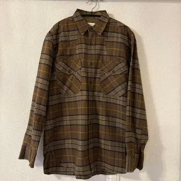 새상품급 DRIES VAN NOTEN 남성용 플란넬 셔츠 체크 긴팔