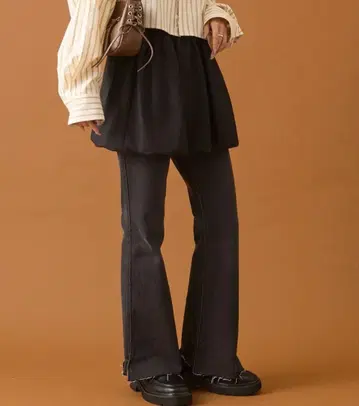 mystic 슬릿 플레어 데님