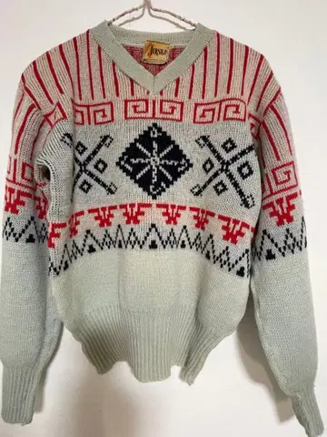 40s 50s 자카드 니트 JERSILD