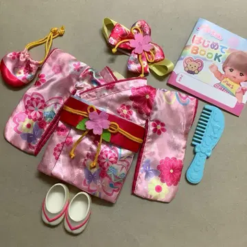 멜짱 기모노 후리소데 세트 설날 시치고산 히나마츠리