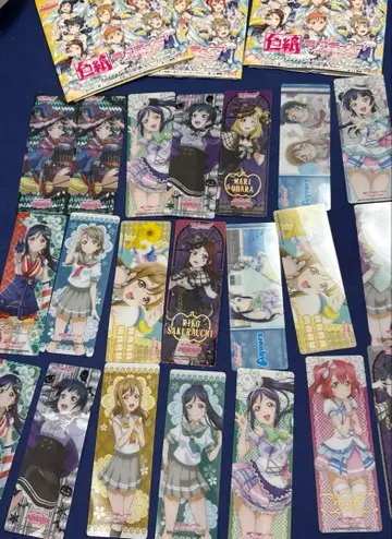 러브 라이브! 선샤인!! 트레이딩 색지 책갈피 금 사인 포함 묶음 판매
