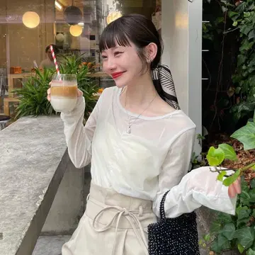 hinari 하이웨스트 리본 팬츠 베이지 택 포함 미개봉 새상품