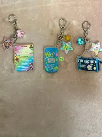 헤이세이 팬시 아크릴 키링 3개 세트