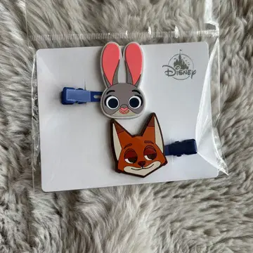 새상품 주디 & 닉 헤어 클립 세트 디즈니 스토어 가위바위보 카드