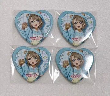 러브 라이브 Aqours 애니메가 소프맵 하트형 캔뱃지 와타나베 요우
