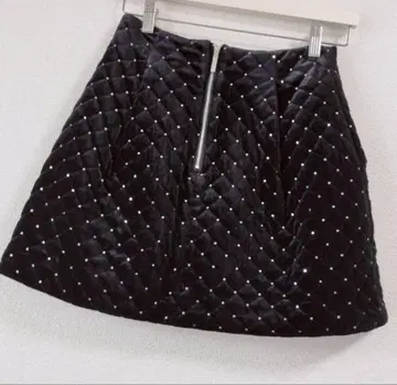 miu 계 패션 왕홍 퀼팅 미니 스커트 큐빅 걸리시